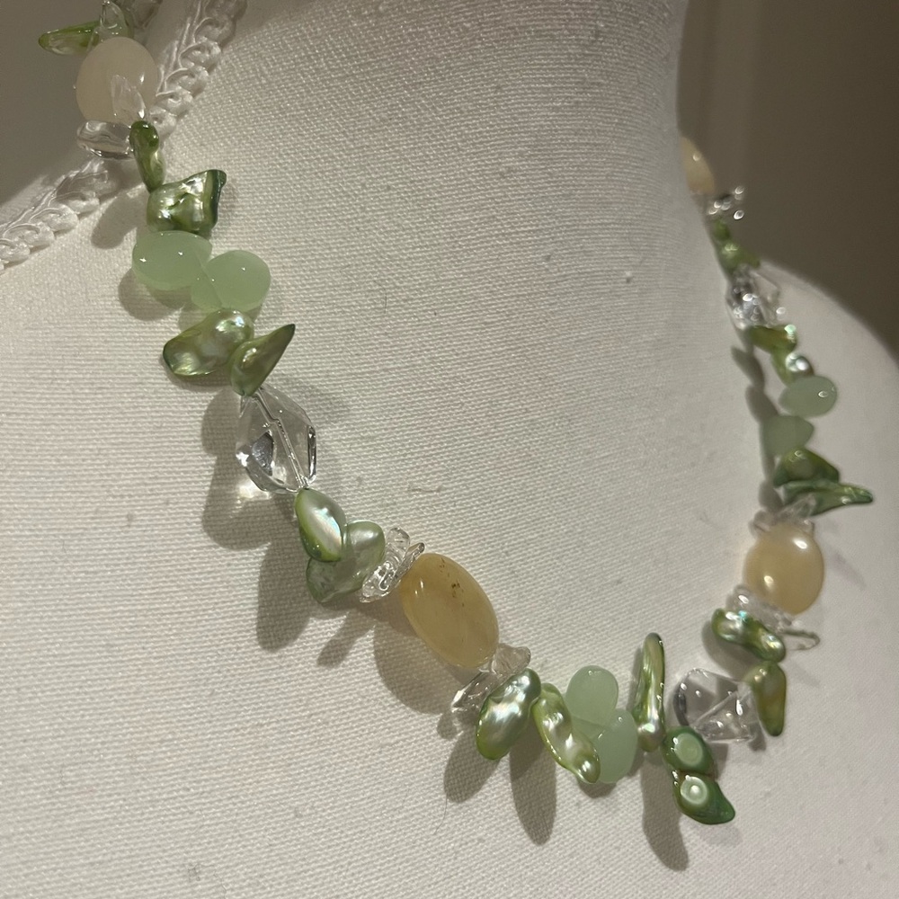 Stone bead necklace